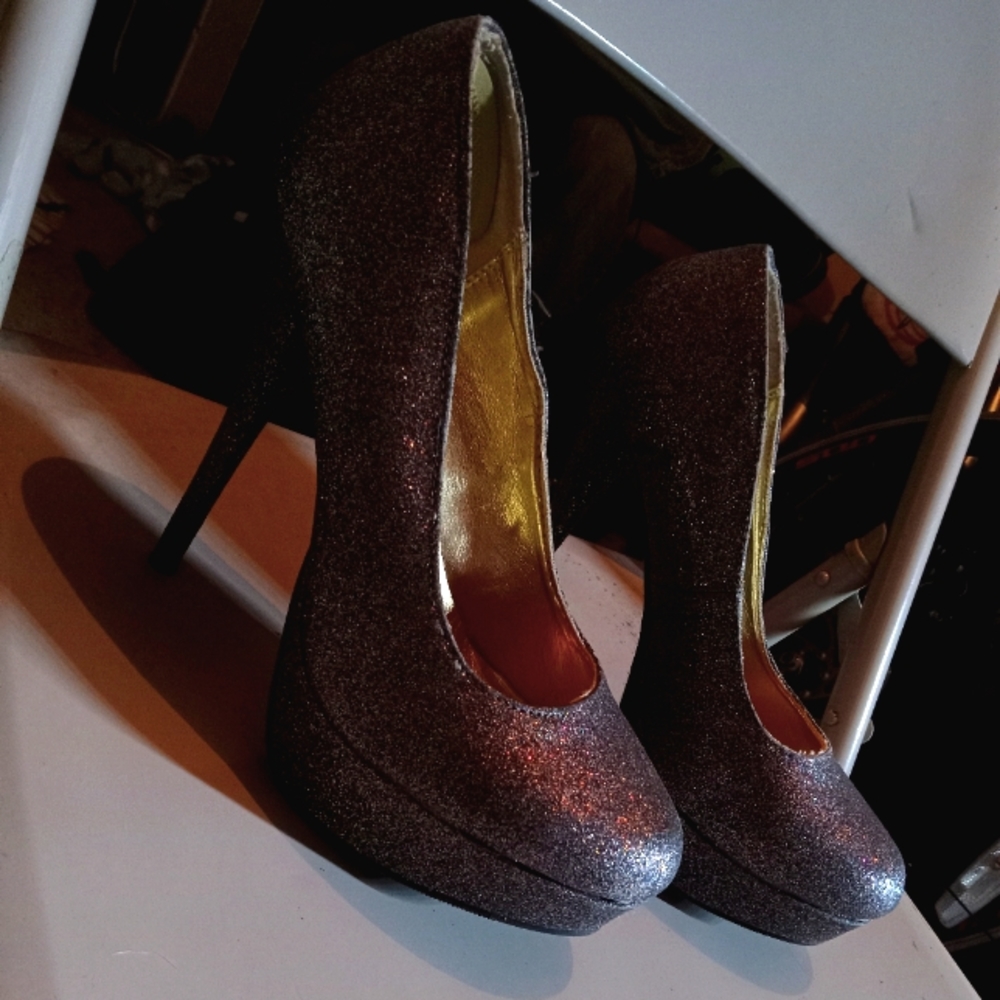 sparkling high heels